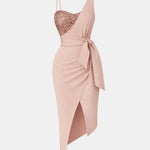 Theora – One-Shoulder Sequin Midi Dress