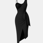 Theora – One-Shoulder Sequin Midi Dress