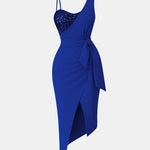 Theora – One-Shoulder Sequin Midi Dress