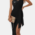Theora – One-Shoulder Sequin Midi Dress