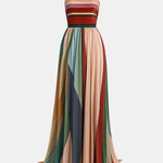 Valeria – Strapless Pleated Maxi Dress