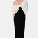 Valessia – Bowknot Contrast Midi Dress
