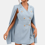Virella – Blazer Dress with Cape Detail