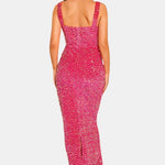 Wendy - Square Neck Sequin Cocktail Dress