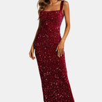 Wendy - Square Neck Sequin Cocktail Dress