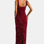 Wendy - Square Neck Sequin Cocktail Dress