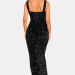 Wendy - Square Neck Sequin Cocktail Dress