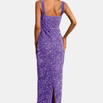 Wendy - Square Neck Sequin Cocktail Dress