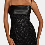 Whitley – Strapless Black Maxi Dress with Luxe Evening Finish