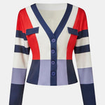 Wren – Urban Color Block V-Neck Cardigan