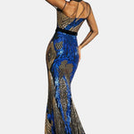 Ysa - Stand Collar Sequin Mermaid Evening Dress