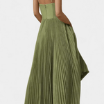 Celia – Off-Shoulder Maxi Dress in Green