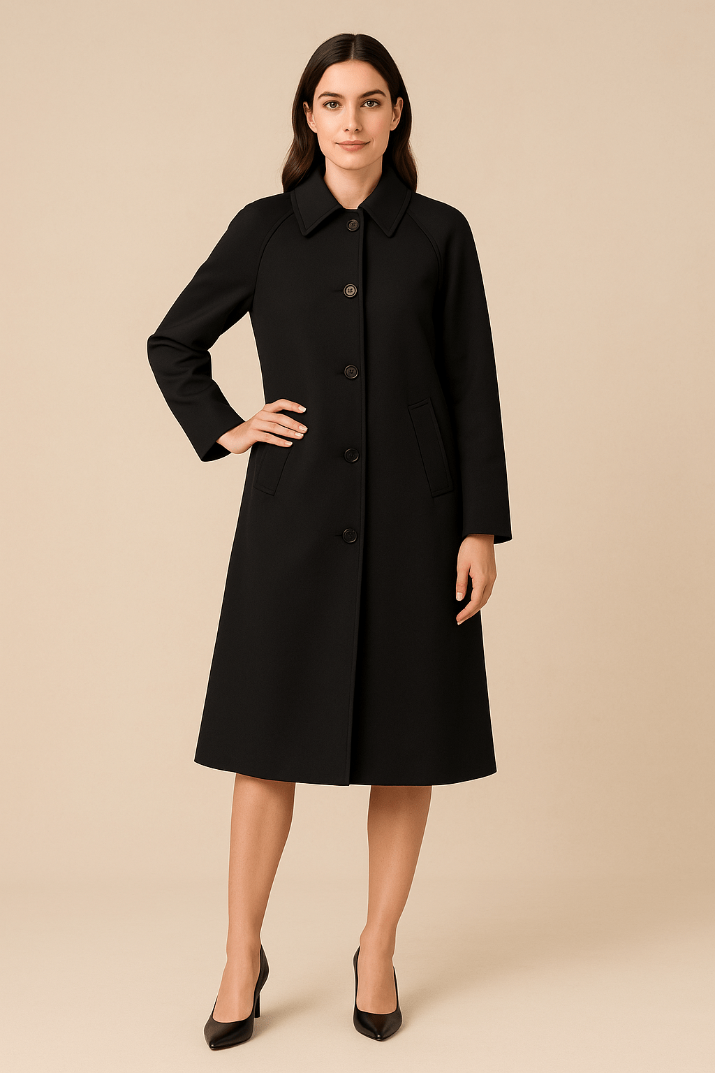 Ashford | Carys – Women’s Long Trench Coat with Checked Inner Lining - Ashford London Clothing