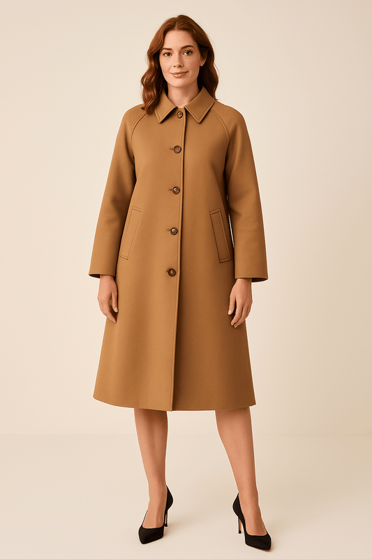 Ashford | Carys – Women’s Long Trench Coat with Checked Inner Lining - Ashford London Clothing