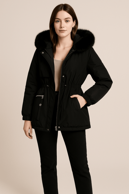 Ashford | Conny – Women’s Stylish Winter Coat with Fur Hood - Ashford London Clothing