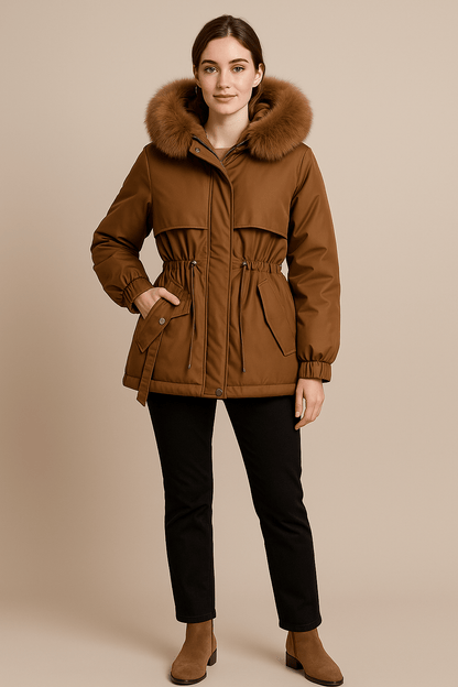 Ashford | Conny – Women’s Stylish Winter Coat with Fur Hood - Ashford London Clothing