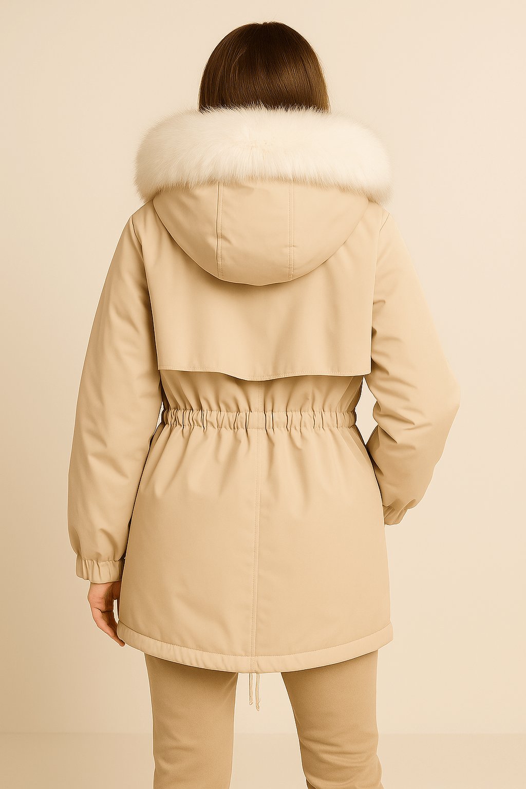 Conny – Women’s Stylish Winter Coat with Fur Hood
