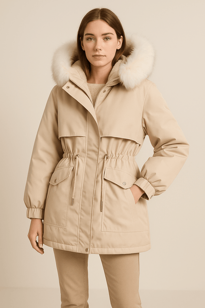 Ashford | Conny – Women’s Stylish Winter Coat with Fur Hood - Ashford London Clothing