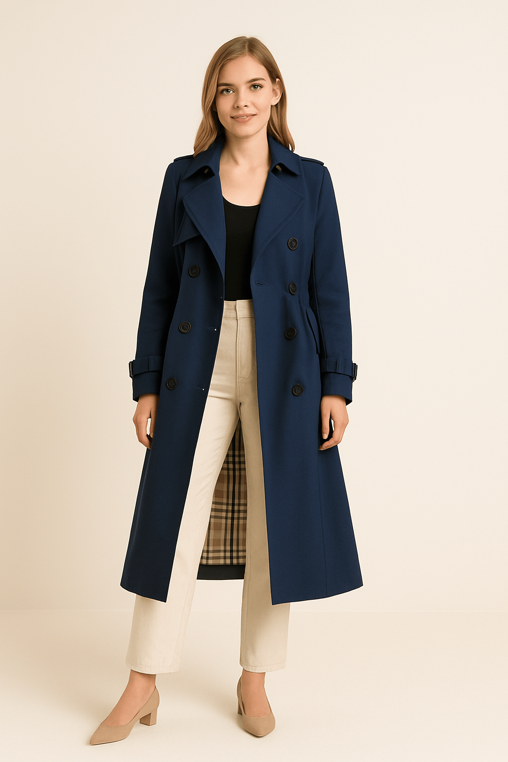 Ashford | Double Button Trench Coat - Ashford London Clothing