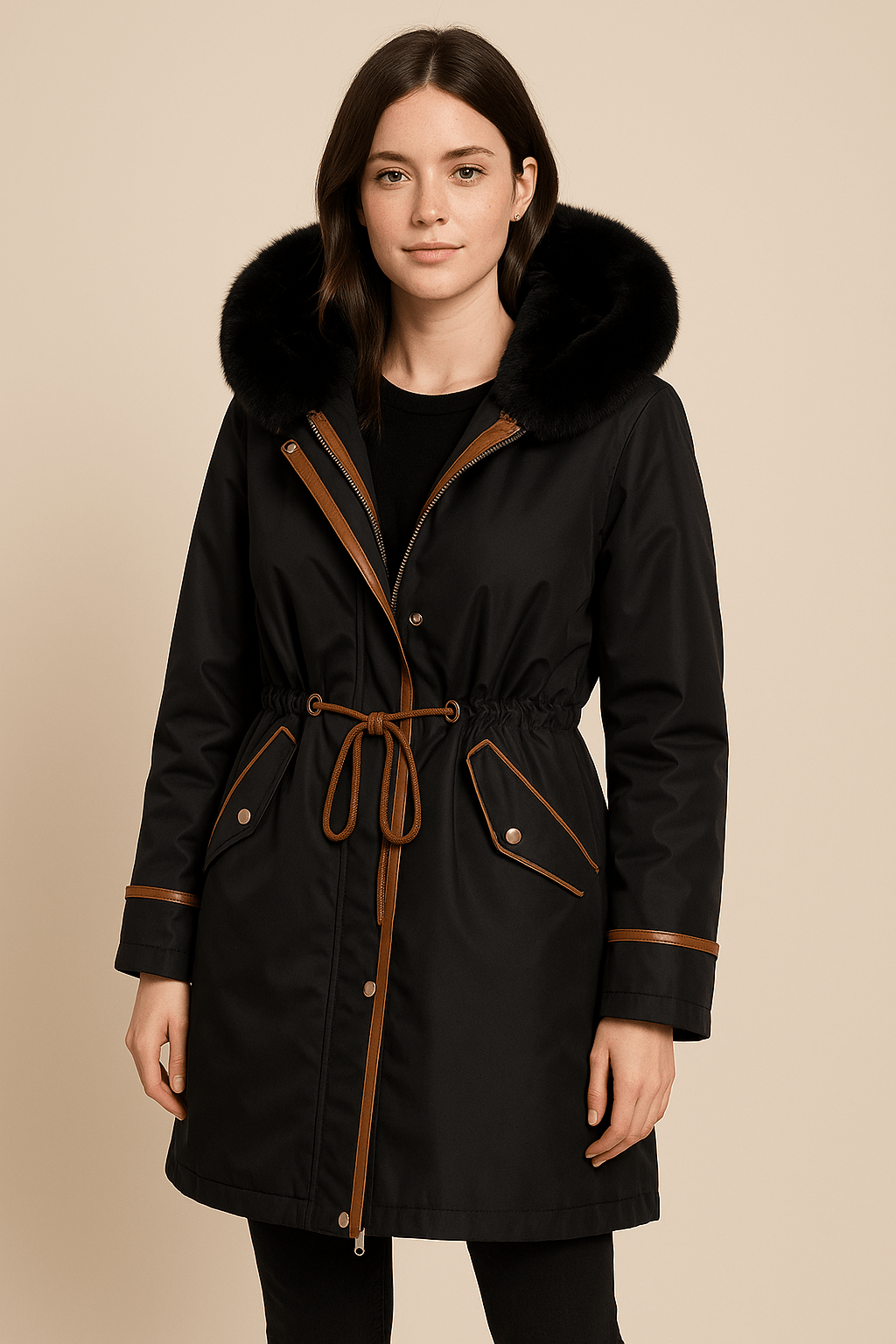 Ashford | Holla – Women’s Quilted Lining Adjustable Waist Parka Jacket - Ashford London Clothing