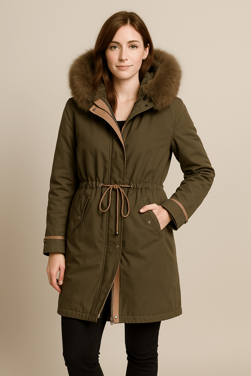 Ashford | Holla – Women’s Quilted Lining Adjustable Waist Parka Jacket - Ashford London Clothing