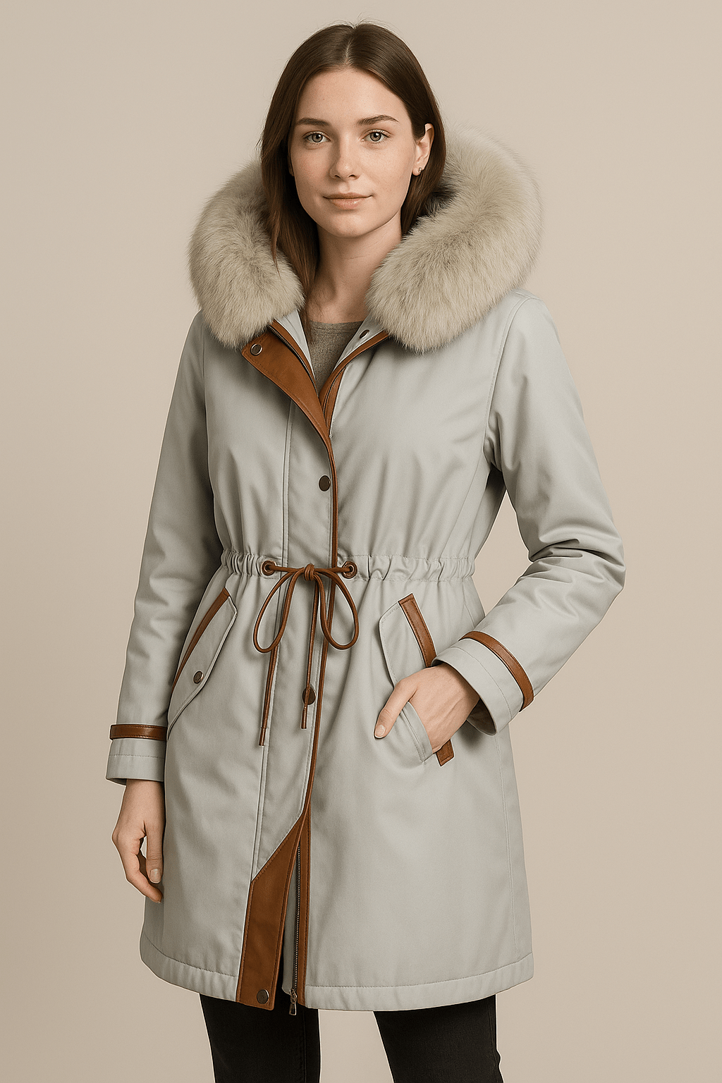 Ashford | Holla – Women’s Quilted Lining Adjustable Waist Parka Jacket - Ashford London Clothing