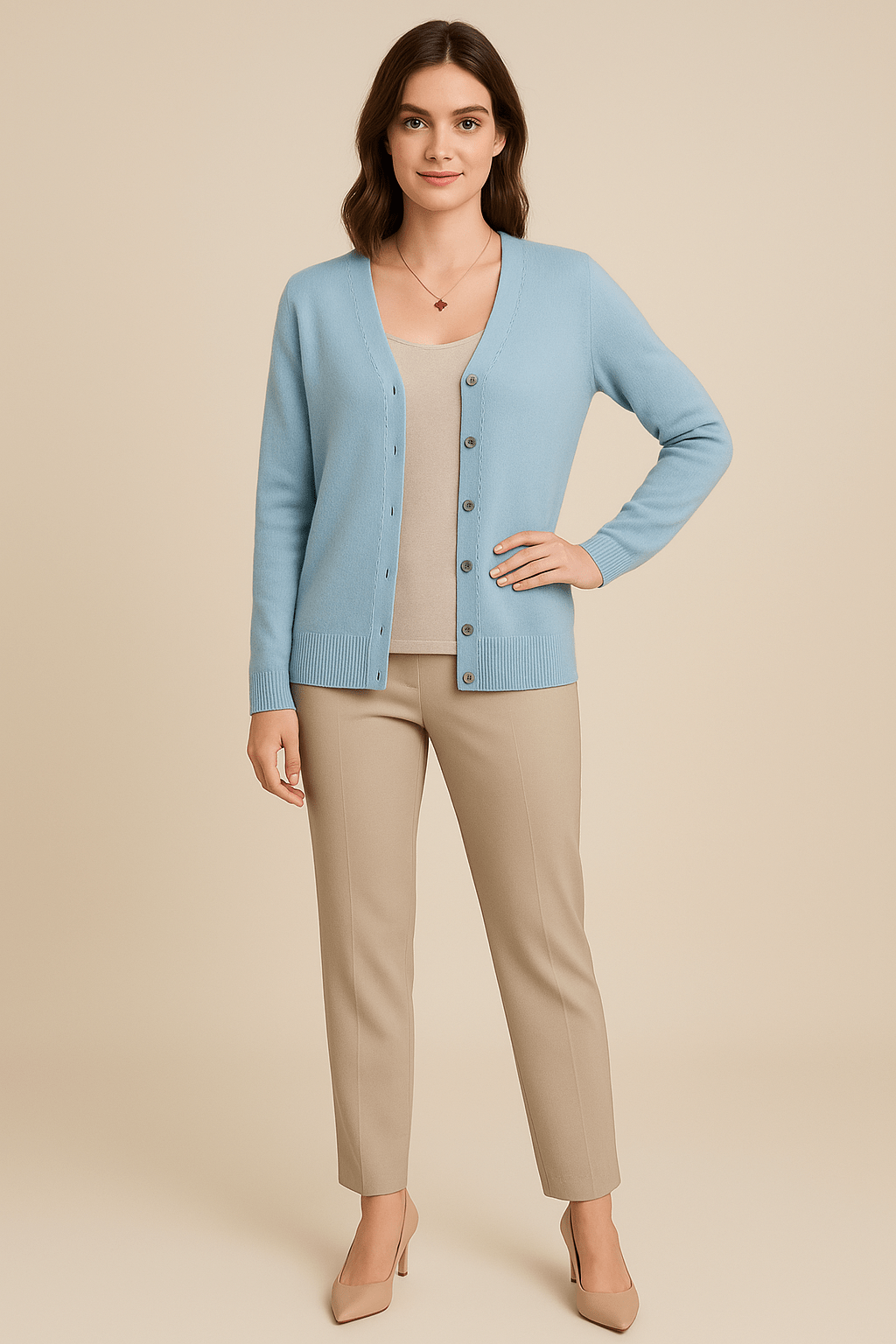 Ashford | Luna – Women’s Lightweight Cotton V - Neck Cardigan - Ashford London Clothing