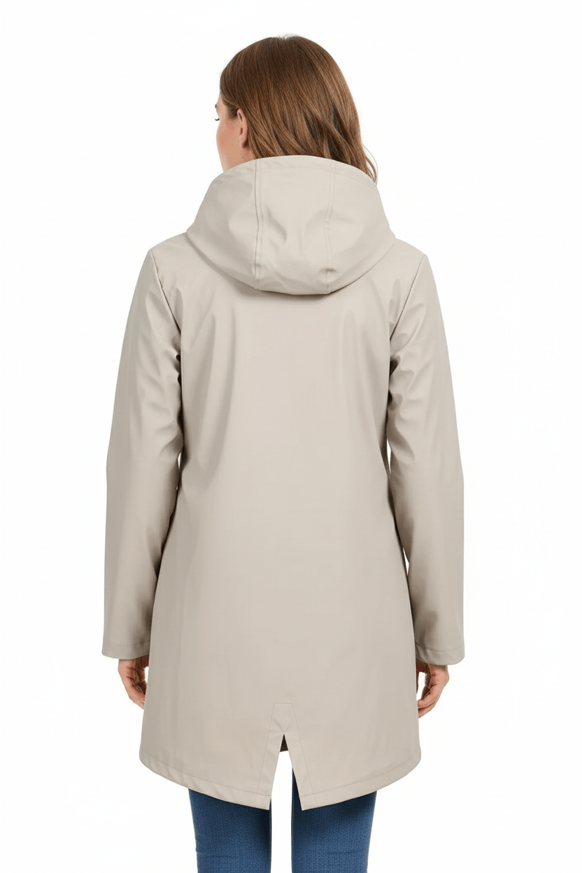 Meera – Women’s Waterproof Fleece-Lined Hooded Trench Coat with Tailored Fit