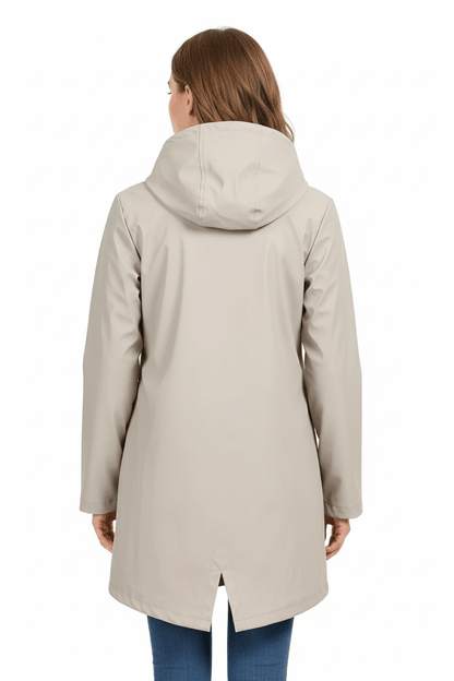 Meera – Women’s Waterproof Fleece-Lined Hooded Trench Coat with Tailored Fit