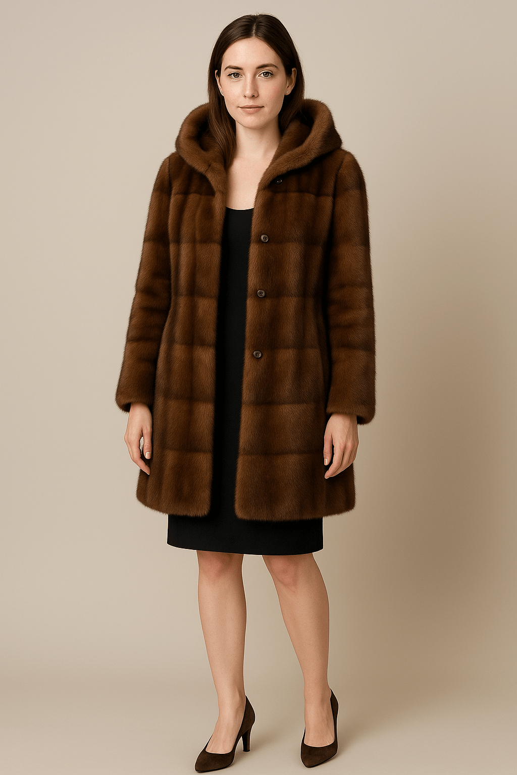 Ashford | Morven – Women’s Faux Fur Hooded Trench Coat Relaxed Mid - Thigh Fit - Ashford London Clothing