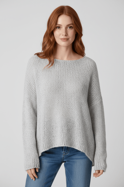 Ashford | Sana – Women’s Oversized Wool Blend Sweater with Off - Shoulder Design - Ashford London Clothing