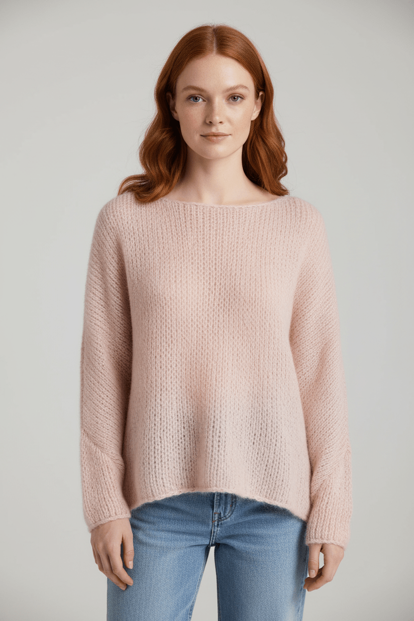 Ashford | Sana – Women’s Oversized Wool Blend Sweater with Off - Shoulder Design - Ashford London Clothing