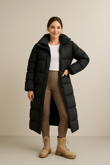 Ashford | Sigrid – Women’s Quilted Oversized Puffer Trench Coat with Hood - Ashford London Clothing