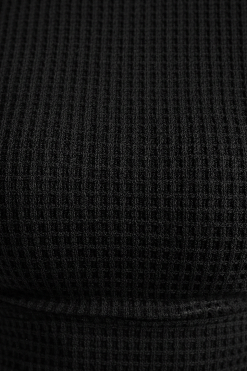 Zylia – Women’s Slim Fit Cropped Waffle Knit Sweatshirt with High Neck